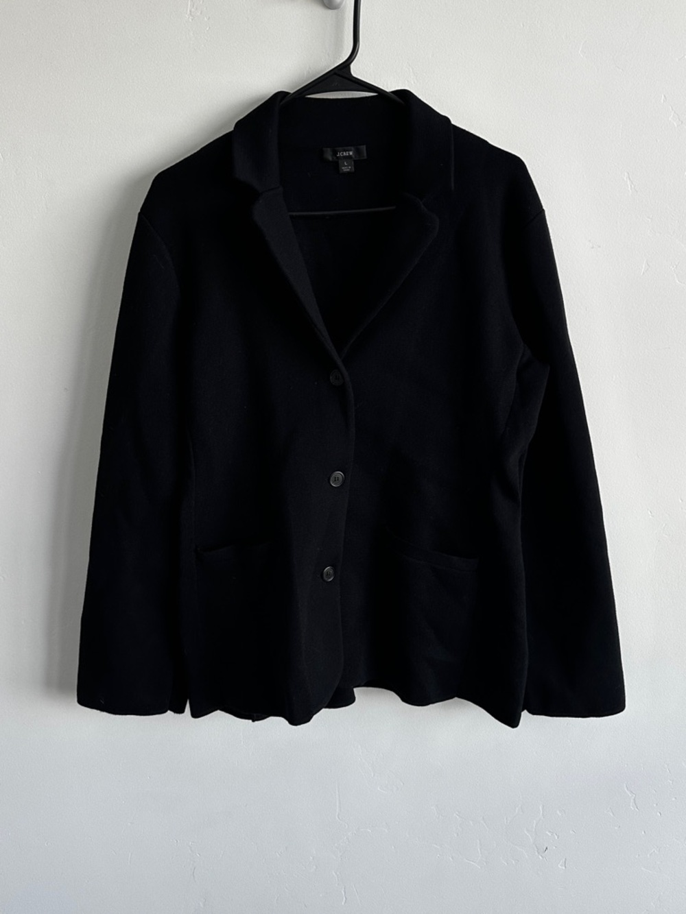J. Crew Women’s Cinched-Waist Sweater-Blazer Black Size Large - Picture 2 of 9
